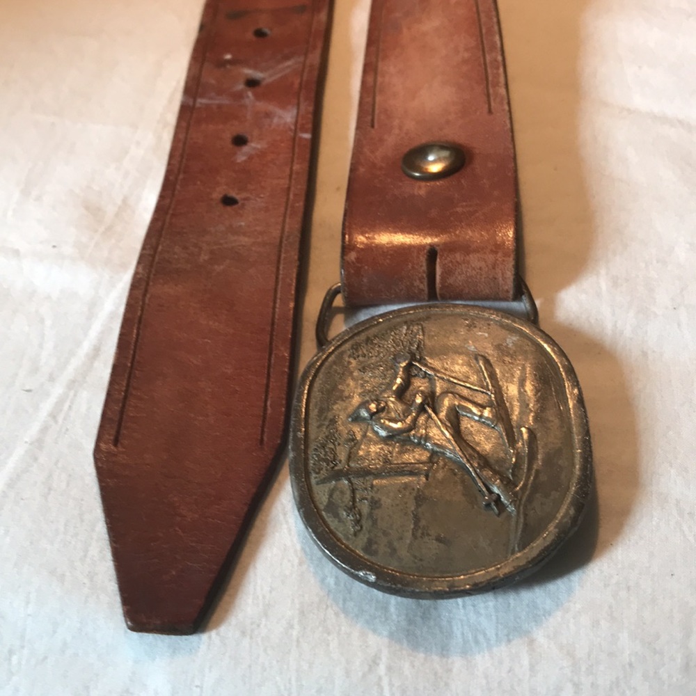 Belt With Indiana Metal Craft Buckle
